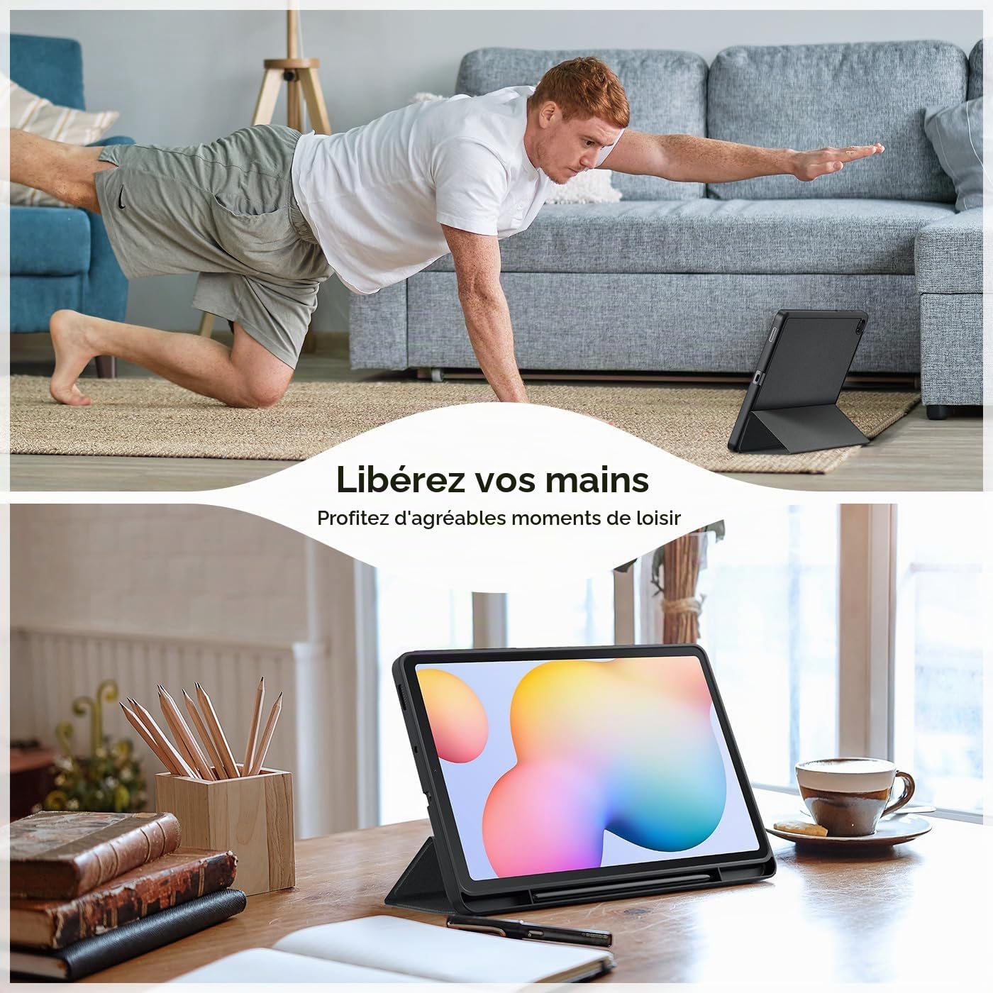 Dux Ducis Domo Series coque Samsung Galaxy Tab S6 Lite 10,4 pouces noire