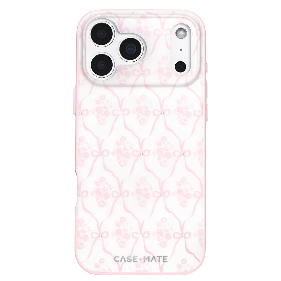CASE-MATE Phone Cases Ballet Pink Bow MagSafe coque iPhone 17 Pro rose