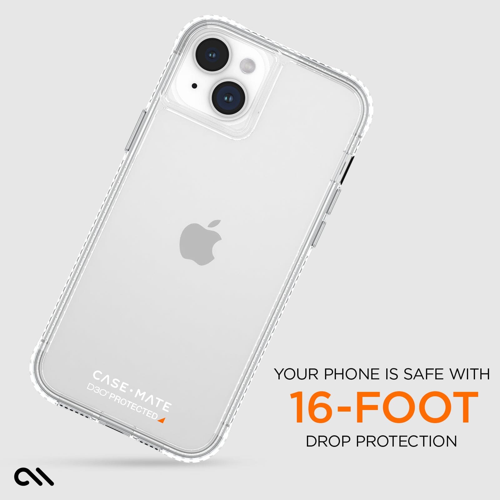 CASE-MATE Phone Cases Tough D3O® Clear coque iPhone 15 Plus transparente antichoc