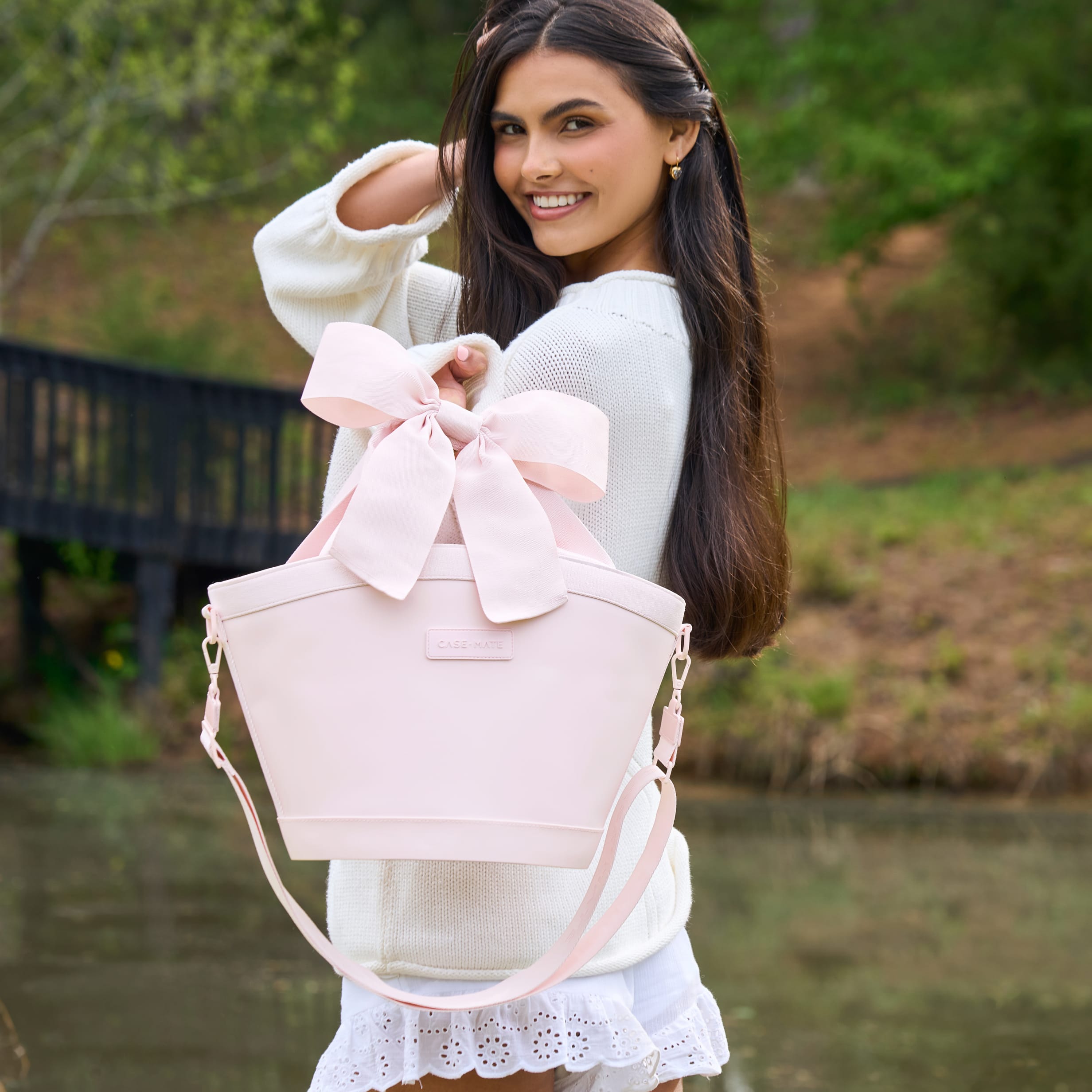 CASE-MATE Jelly Totes Jelly Cooler Tote sac isotherme 7 L Ballet Pink Bow et Tortoiseshell Bow isolé