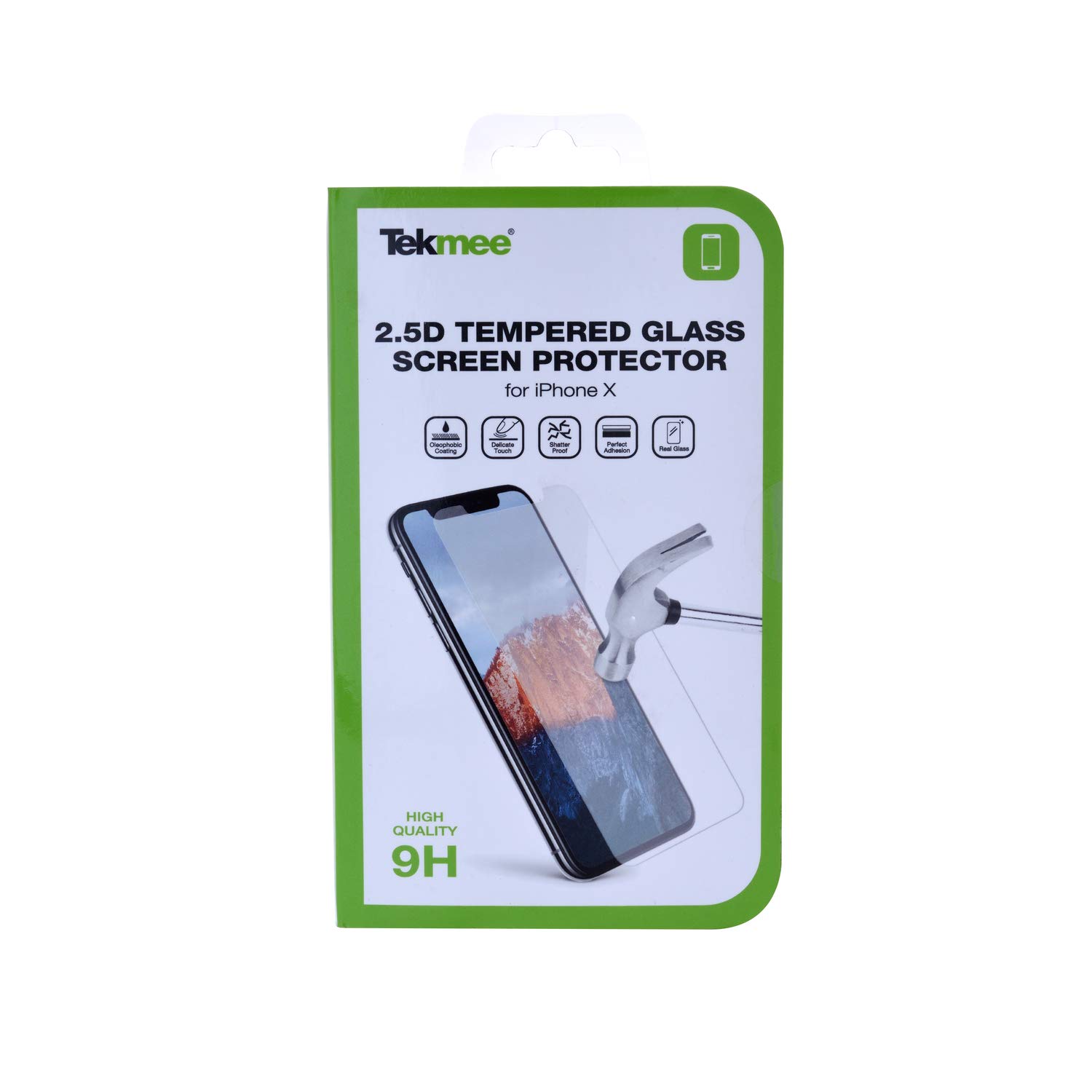 Tekmee Protections d'écran et coques iPhone X verre trempé 9H