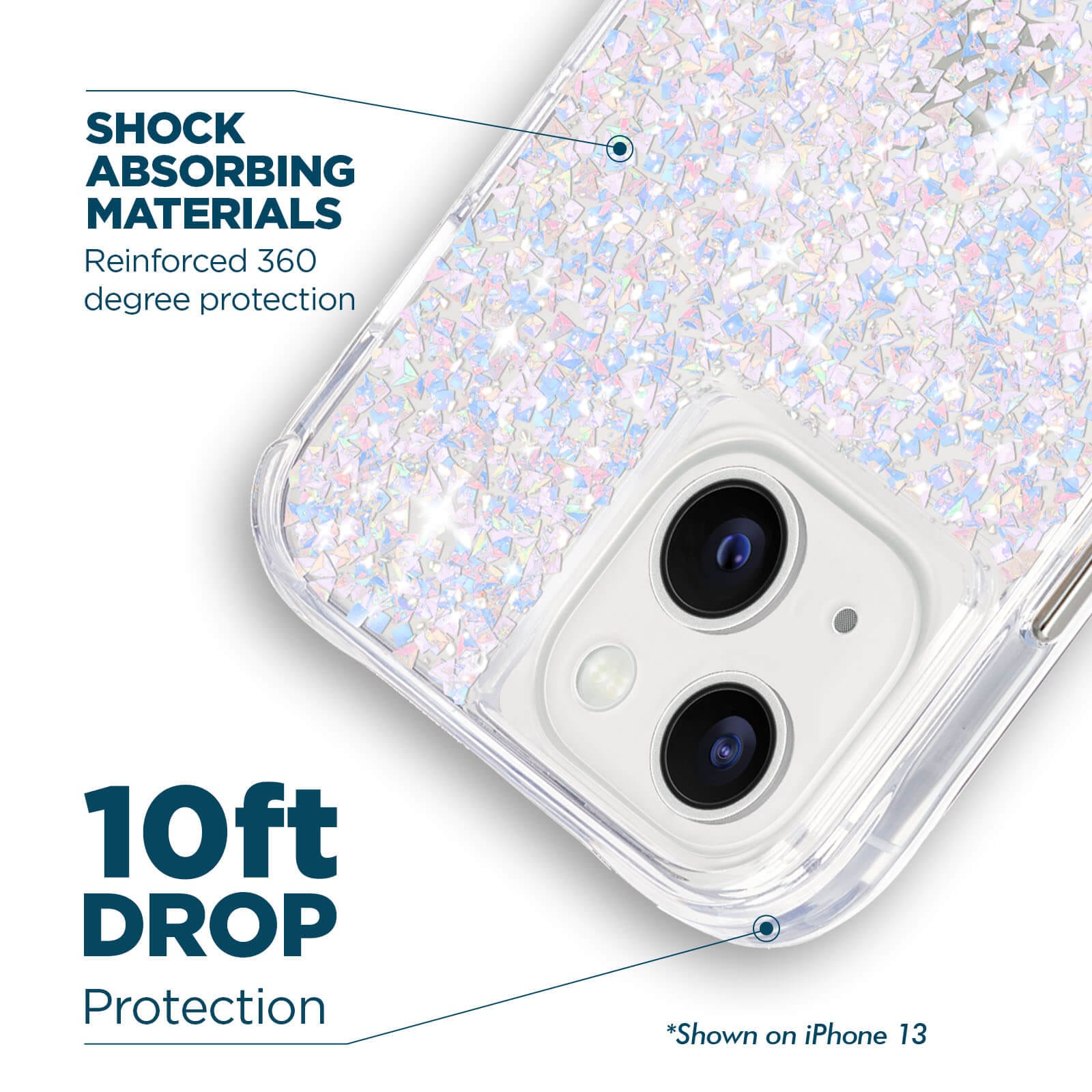 CASE-MATE Phone Cases Twinkle Diamond iPhone 14 Plus coque irisée