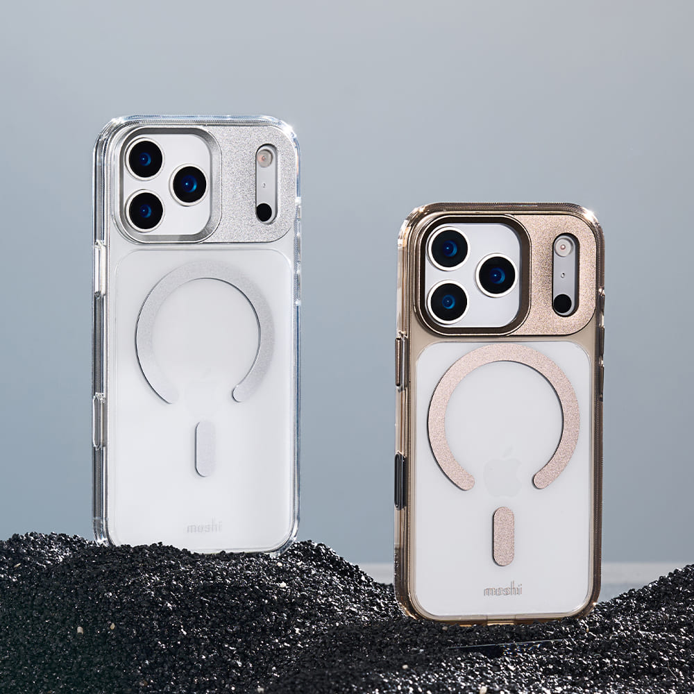 Moshi Cases iGlaze Hardshell Case coque iPhone 17 transparente bronze MagSafe