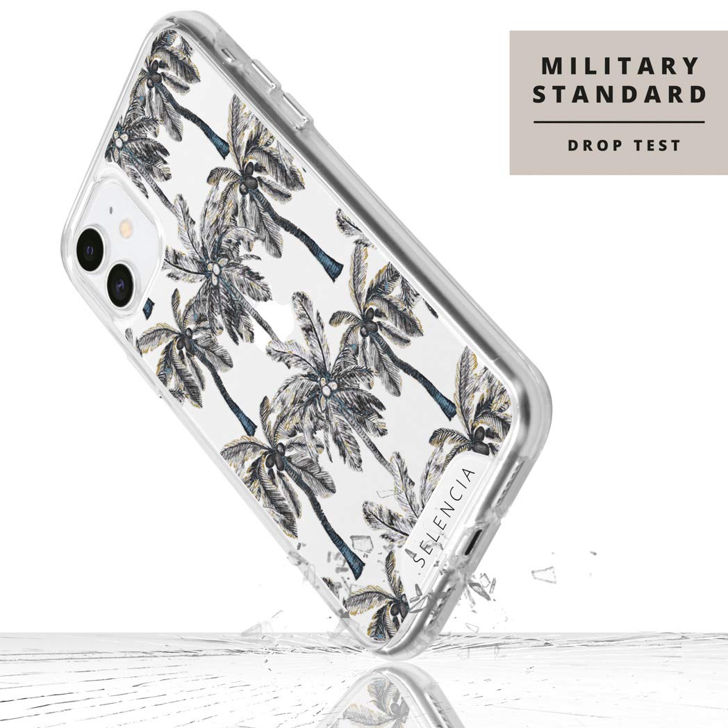 Selencia Coque arrière Zarya Feathers coque Palmtree anti-chute