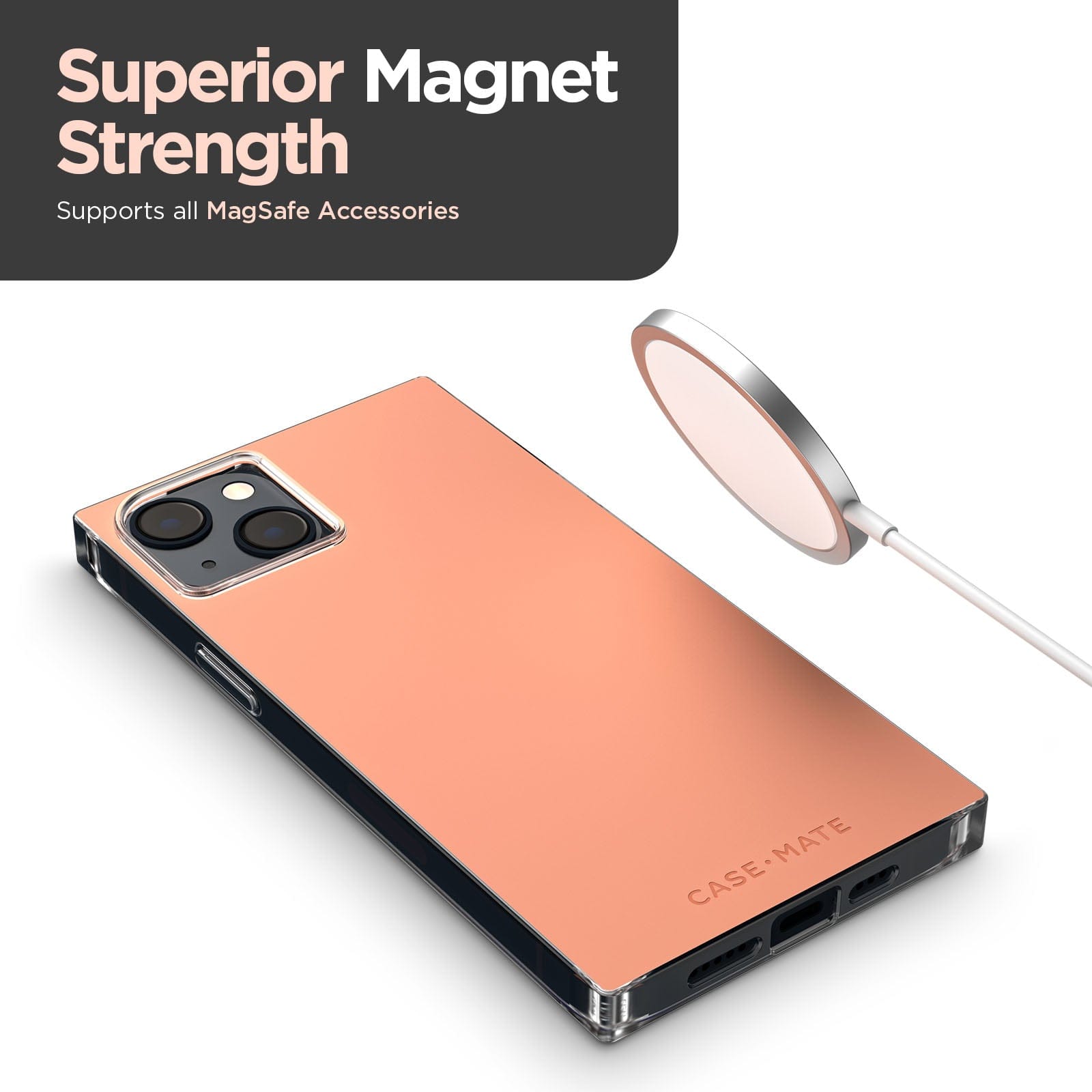 CASE-MATE Phone Cases BLOX Matte Clay (MagSafe) - iPhone 14 Plus coque rose mate