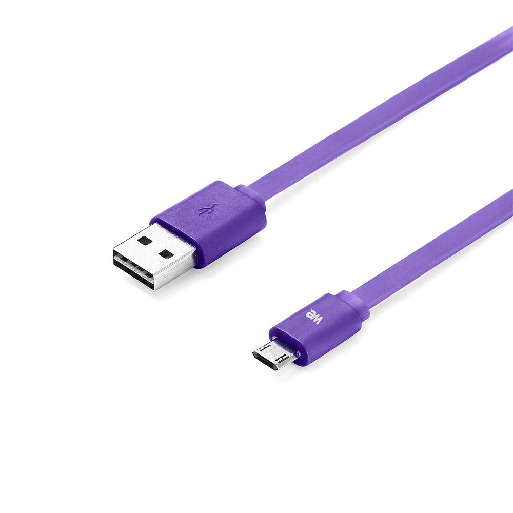WE Cables câble Micro USB plat réversible 1 m bleu charge rapide