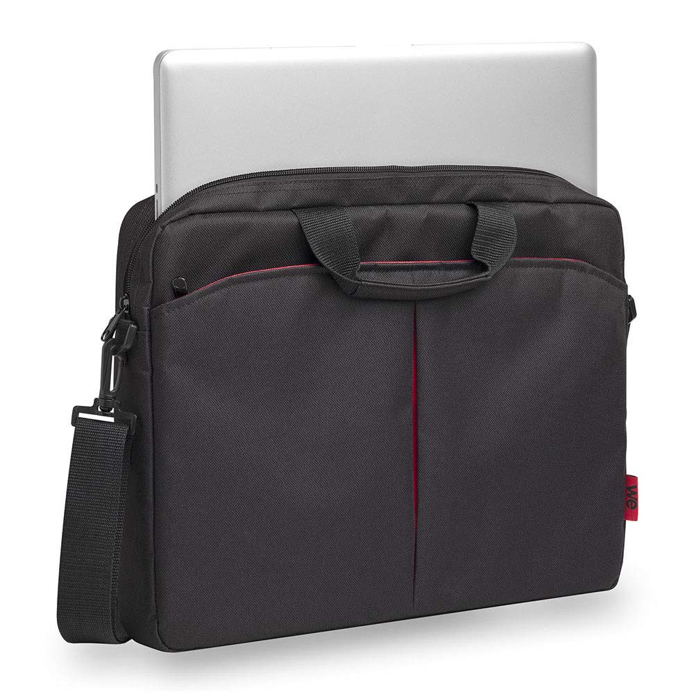 WE Informatique Classic sacoche ordinateur 14 pouces noir rouge rembourrée