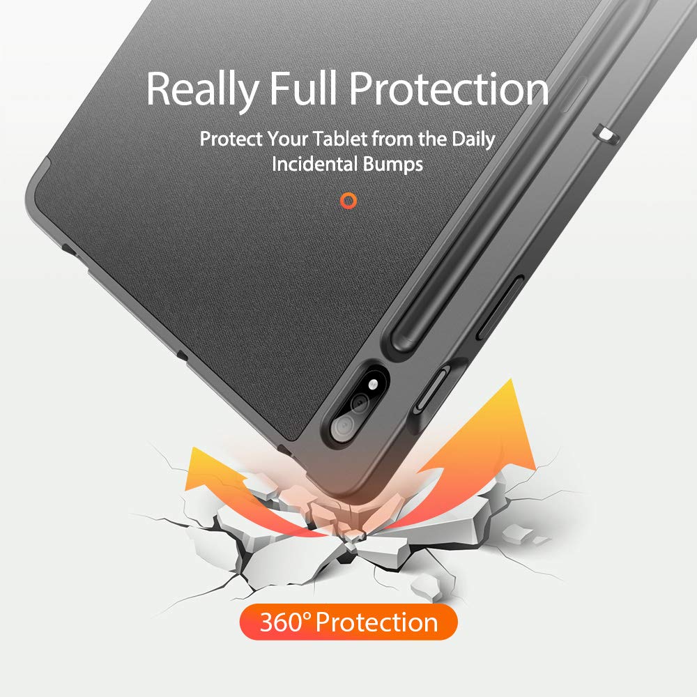 Dux Ducis Domo Series étui Tab S8+ S7 FE S7+ noir support