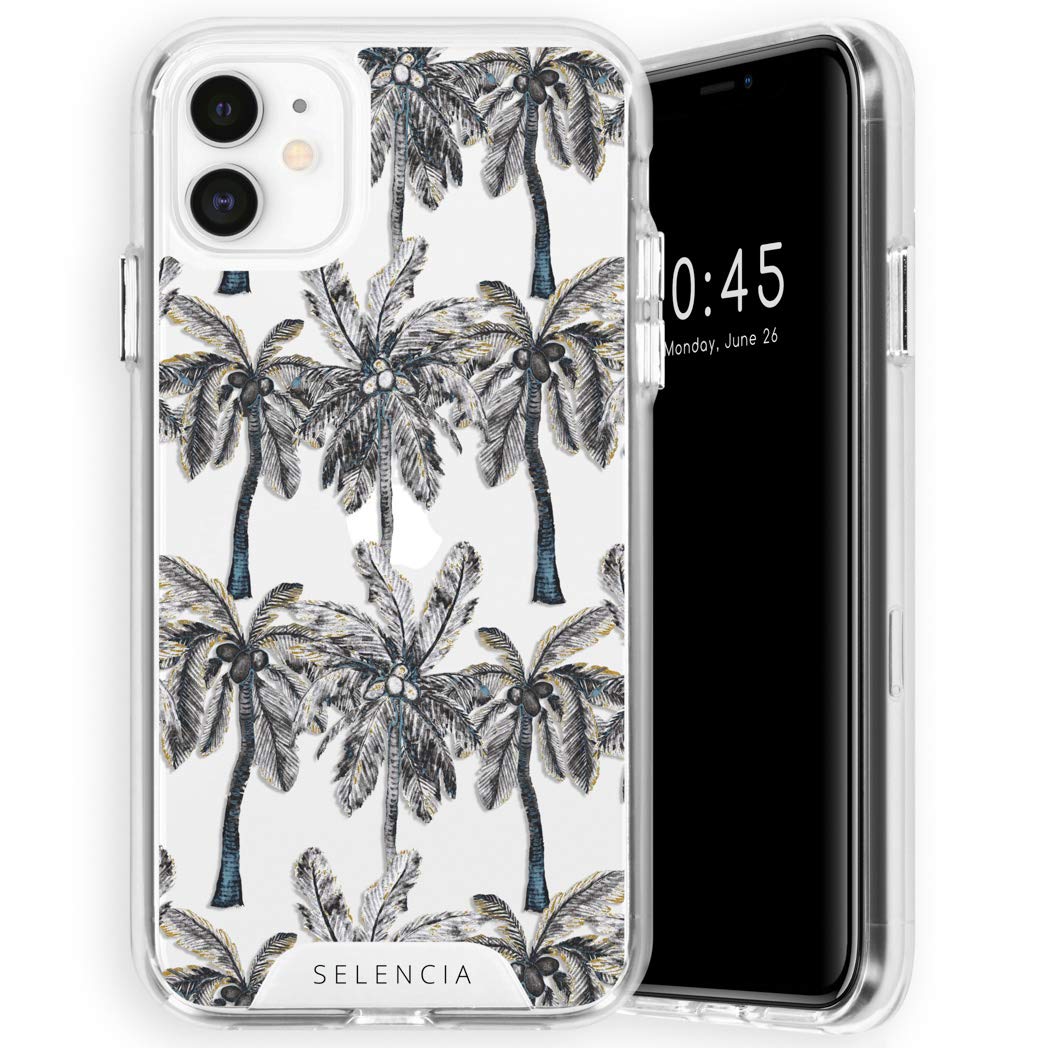 Selencia Coque arrière Zarya Feathers coque Palmtree anti-chute