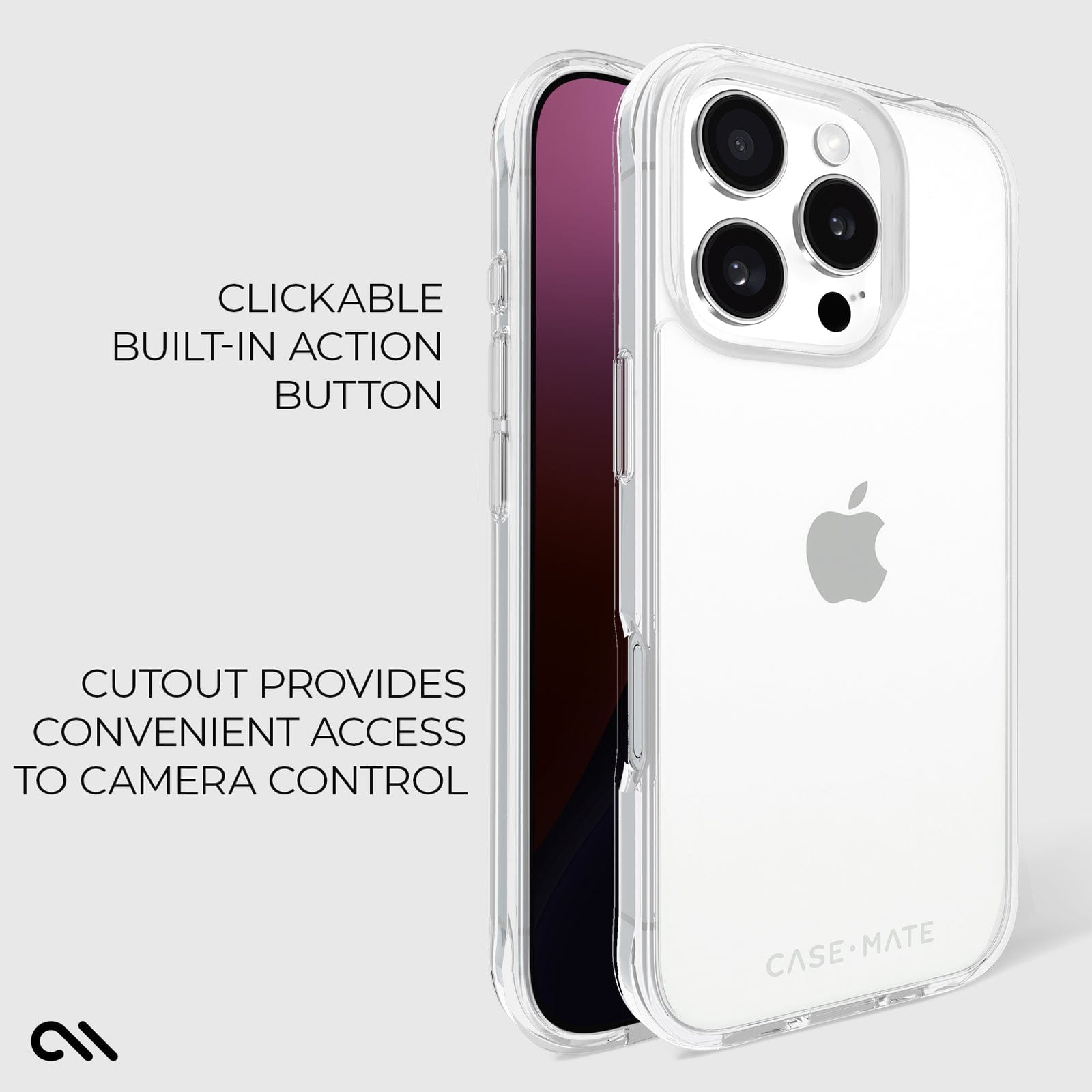 CASE-MATE Phone Cases Tough Clear iPhone 16 Pro coque transparente antichoc