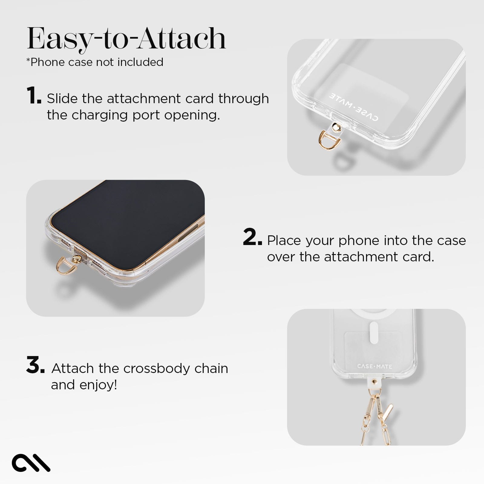 CASE-MATE Phone Accessories Gold Chain Phone Crossbody bandoulière dorée