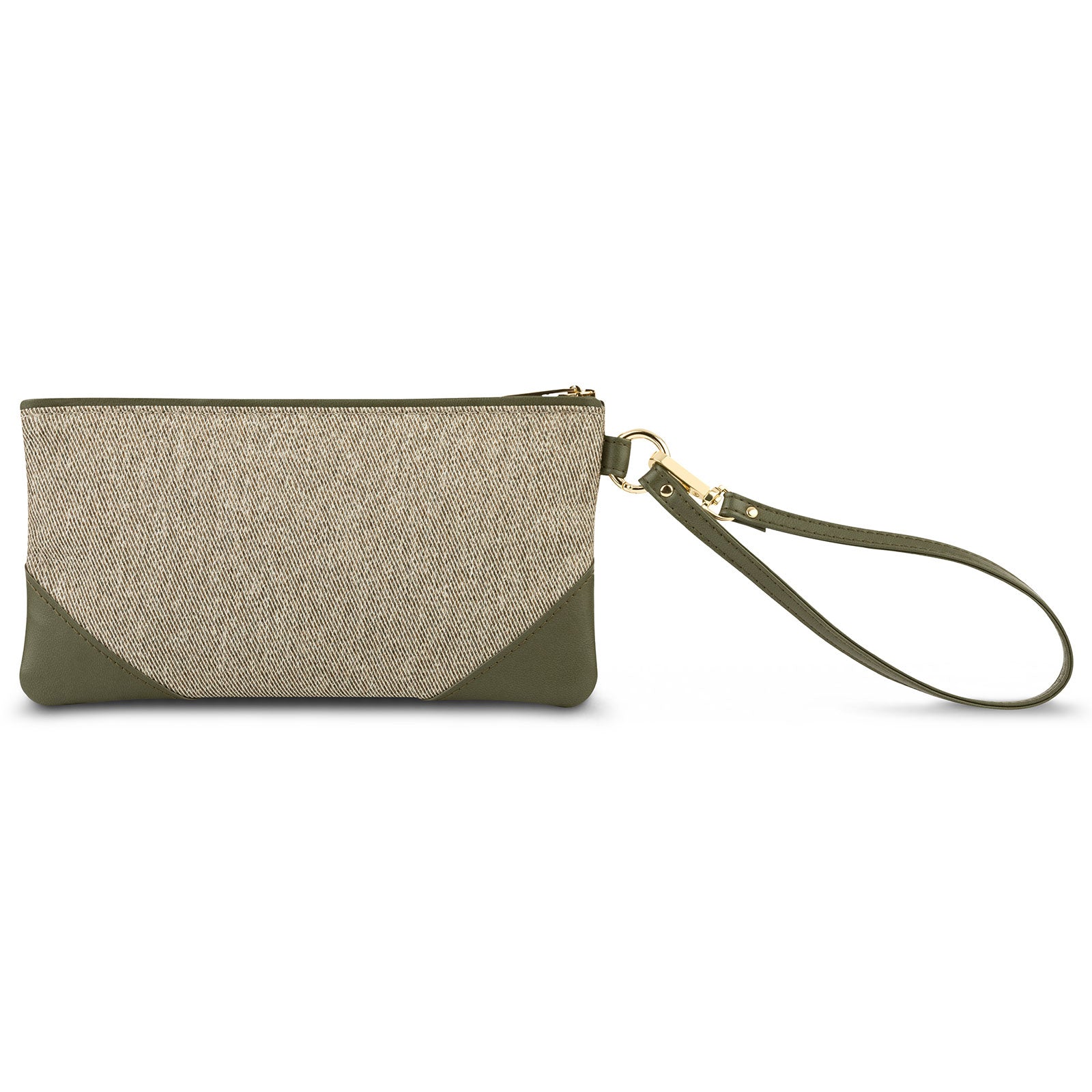 Moshi Bags Wristlet Clutch pochette bracelet marron vintage