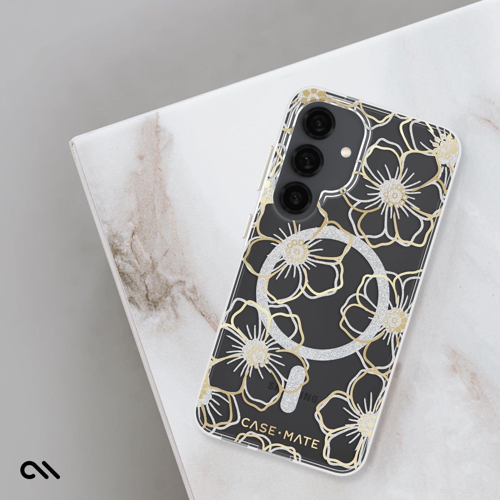 CASE-MATE Phone Cases Floral Gems with Magnet coque Galaxy S25 florale