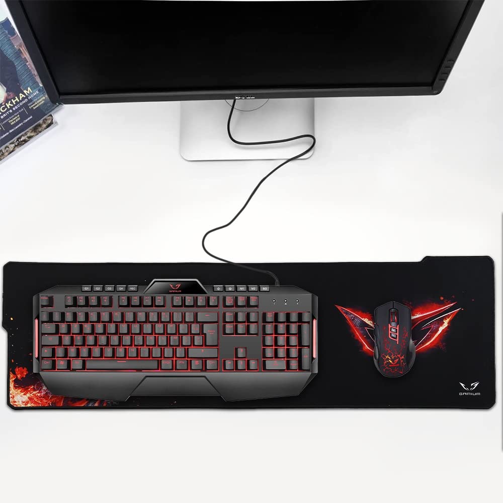 WE GAMIUM tapis de souris gaming XXL 900 x 300 x 3 mm antidérapant