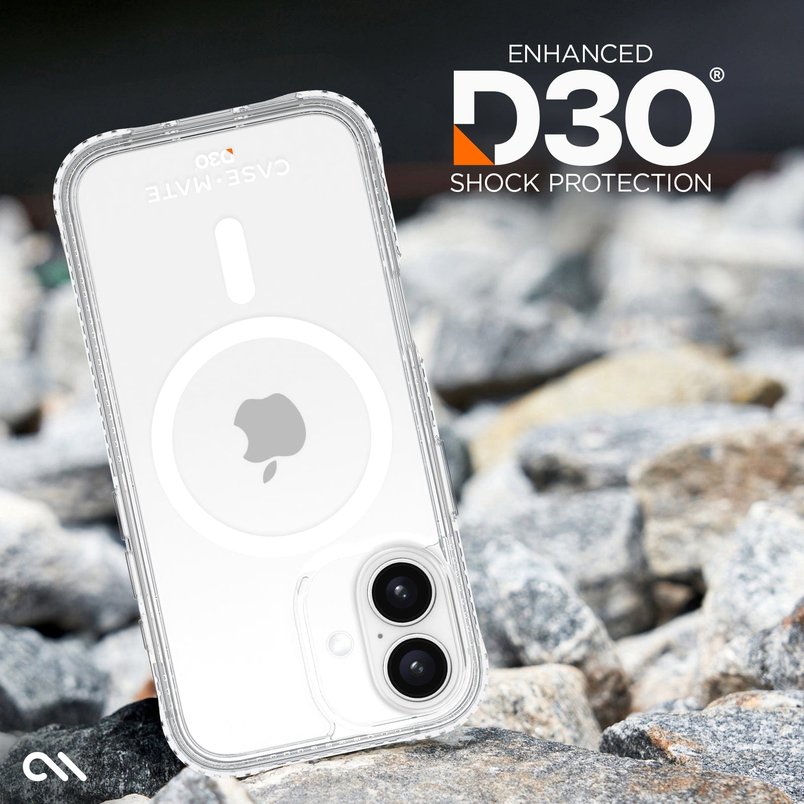 CASE-MATE Tough D3O Clear MagSafe coque iPhone 16 Plus transparente antichoc