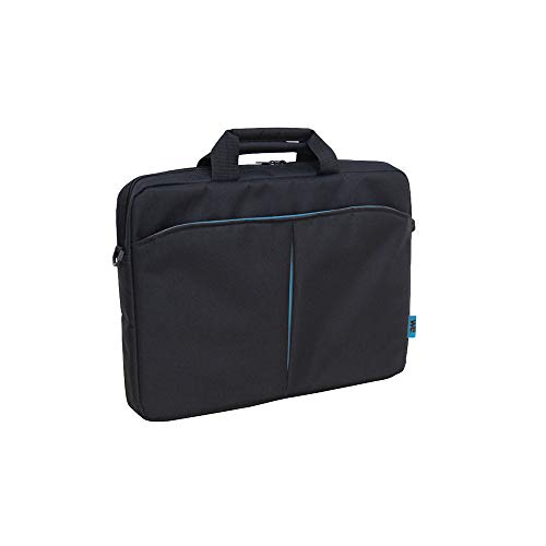 WE Informatique Sacoche ordinateur portable 15,6 pouces noire et bleue