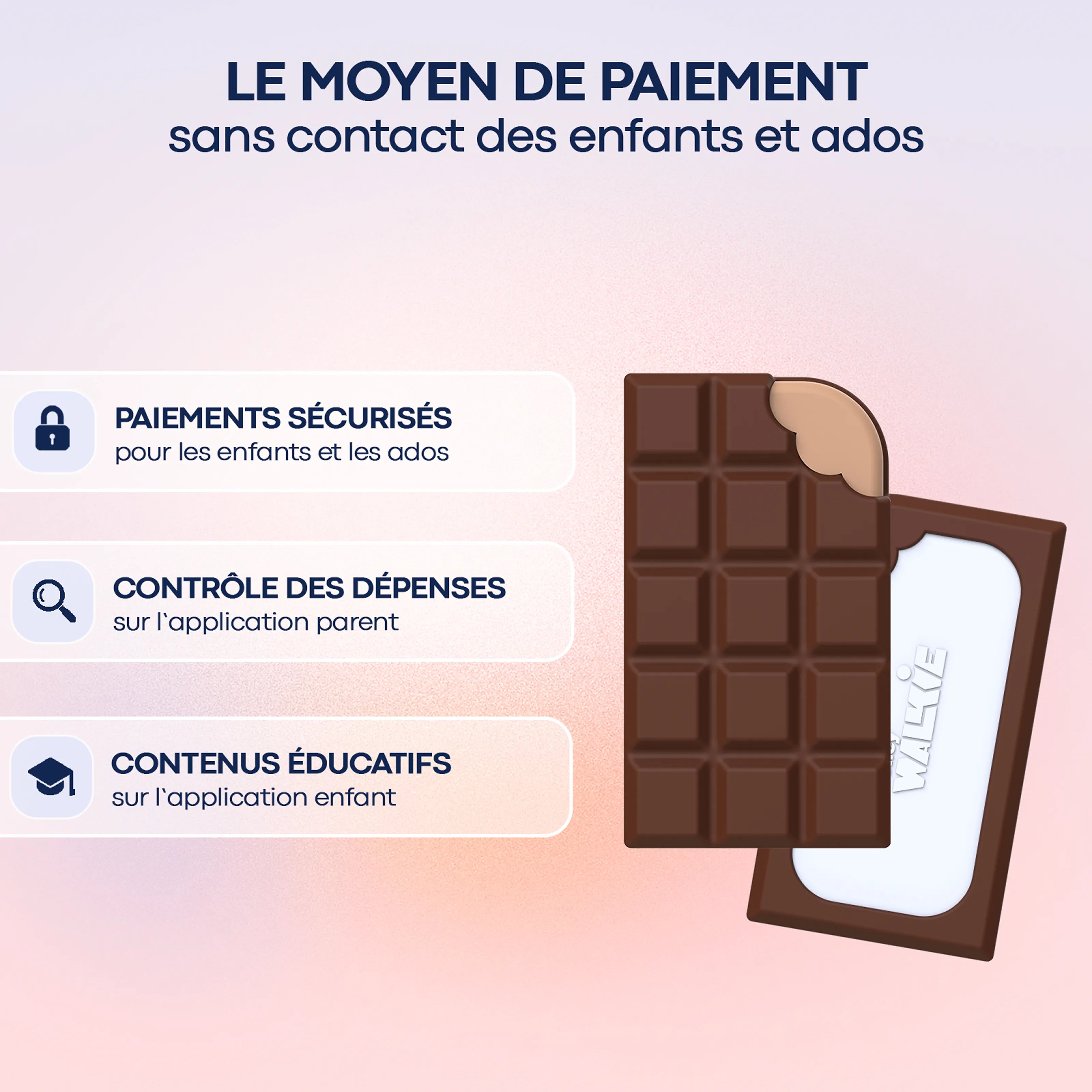 MoneyWalkie Tous les Walkies Walkie Chocolat paiement sans contact