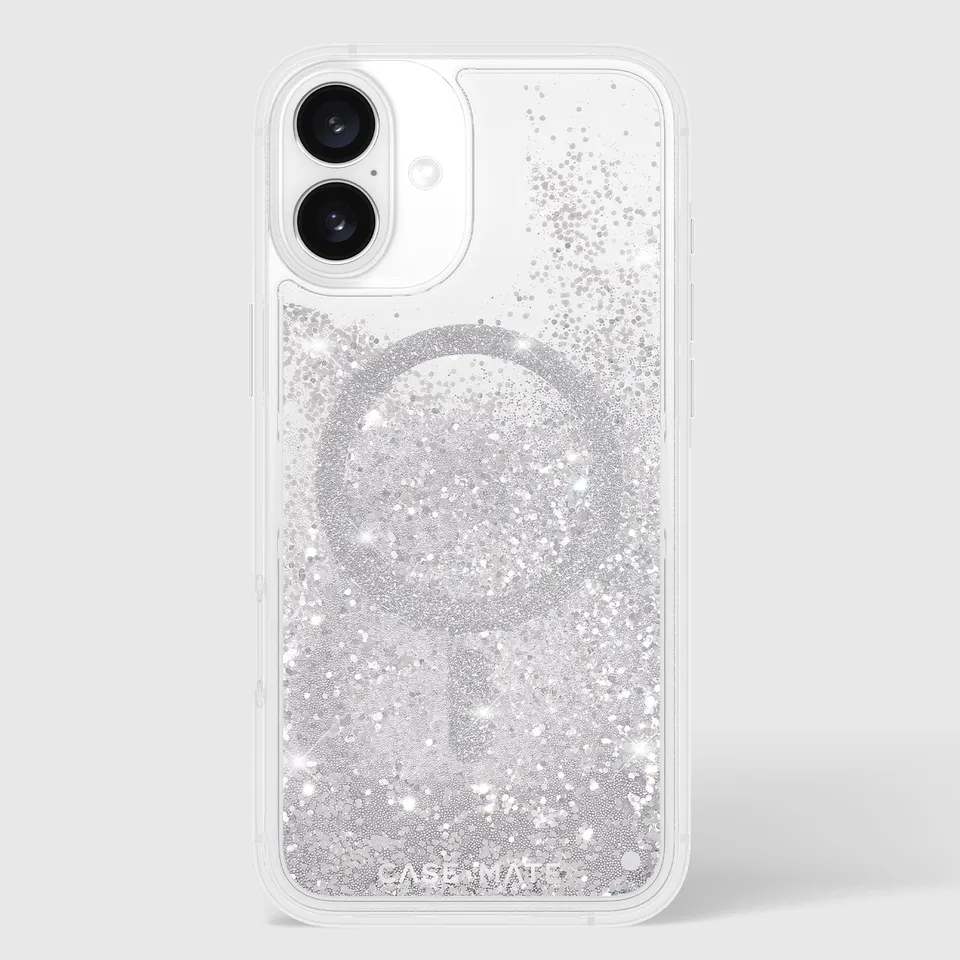 CASE-MATE Phone Cases Waterfall Silver MagSafe coque iPhone 16 Plus argent