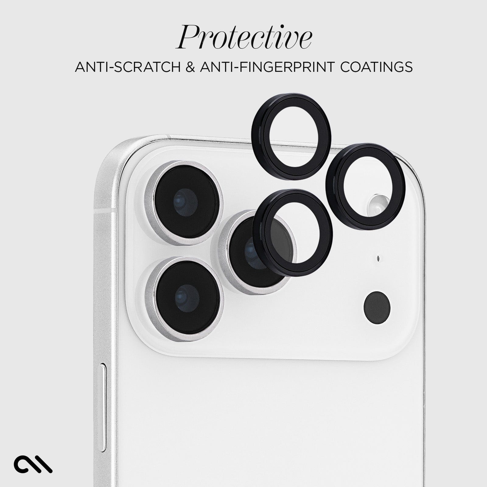 CASE-MATE Lens Protectors Camera Lens Protector protection caméra iPhone 17 Pro et Pro Max noire