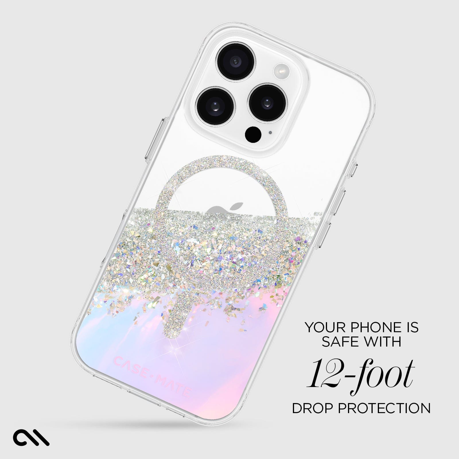CASE-MATE Phone Cases Karat Soap Bubble MagSafe coque iPhone 16 Pro irisée antichute