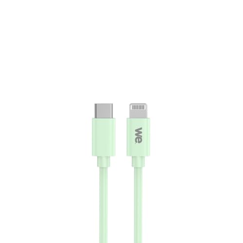 WE WE POP Pack chargeur secteur USB-C + câble USB-C/Lightning vert 20 W