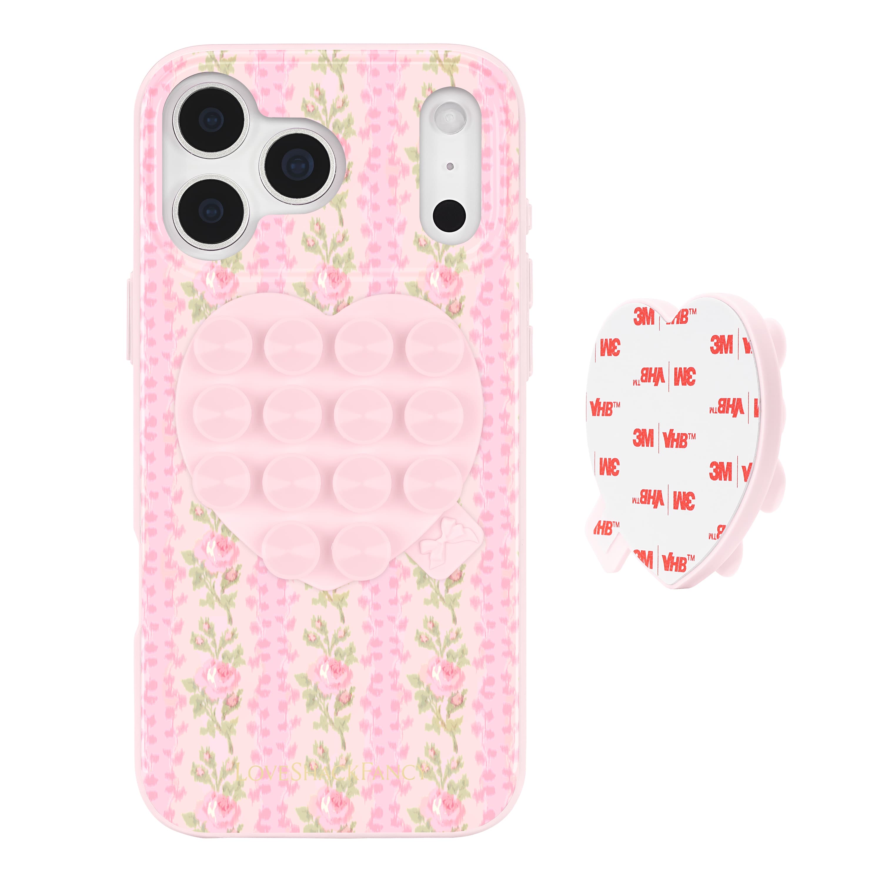 CASE-MATE Phone Accessories Case-Mate x LoveShackFancy support téléphone à ventouse rose et bleu
