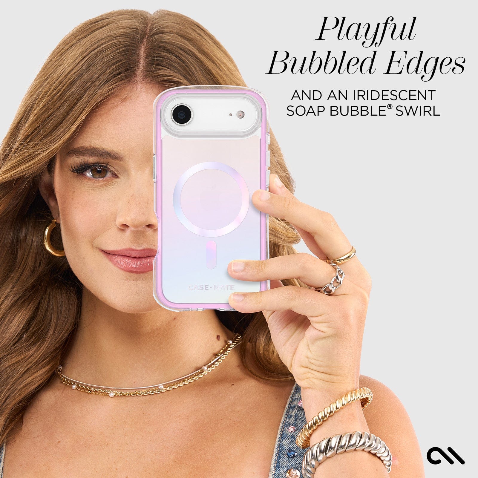 CASE-MATE Phone Cases Jelly Pop Soap Bubble MagSafe coque iPhone Air irisée