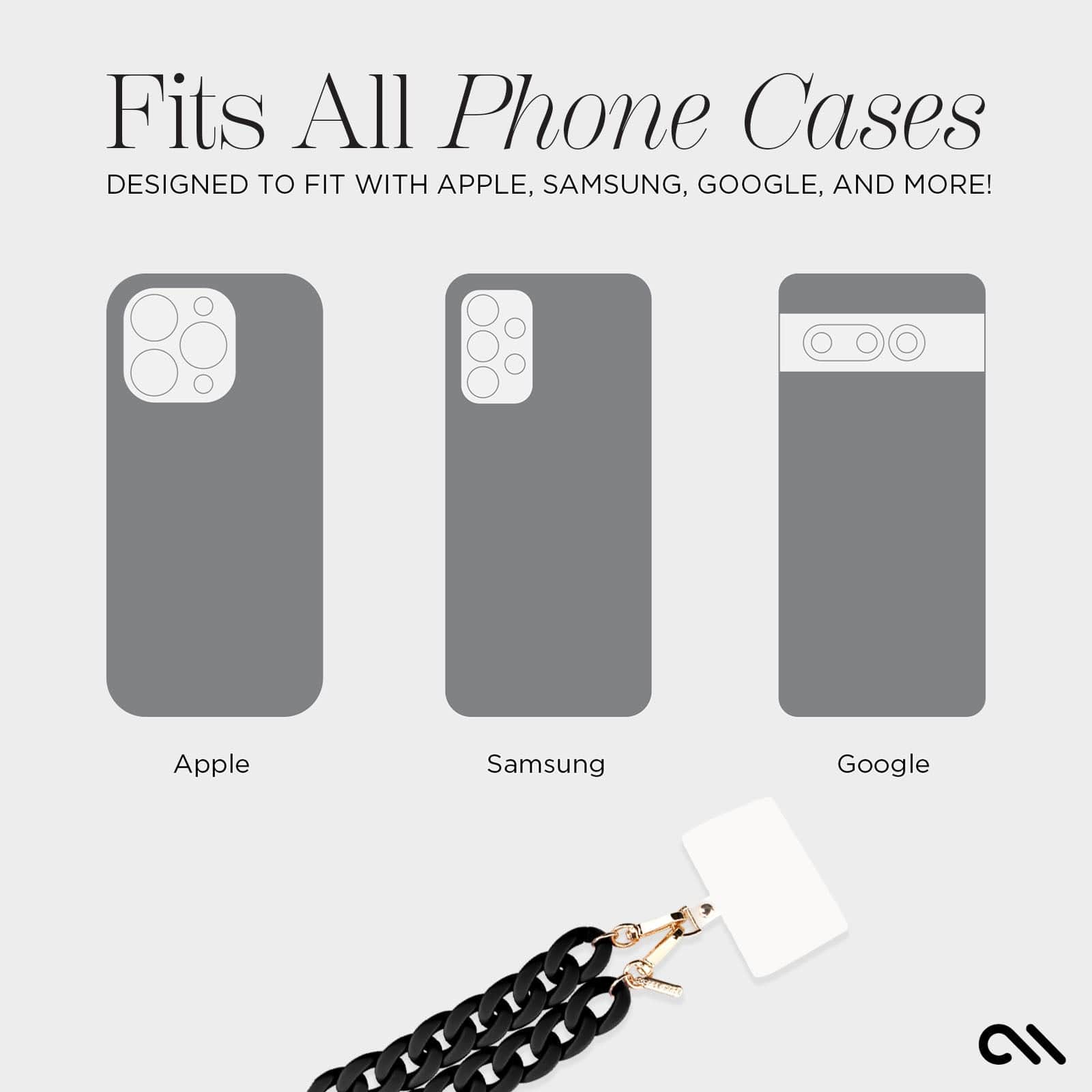 CASE-MATE Phone Accessories Black Chain Phone Crossbody bandoulière téléphone noire