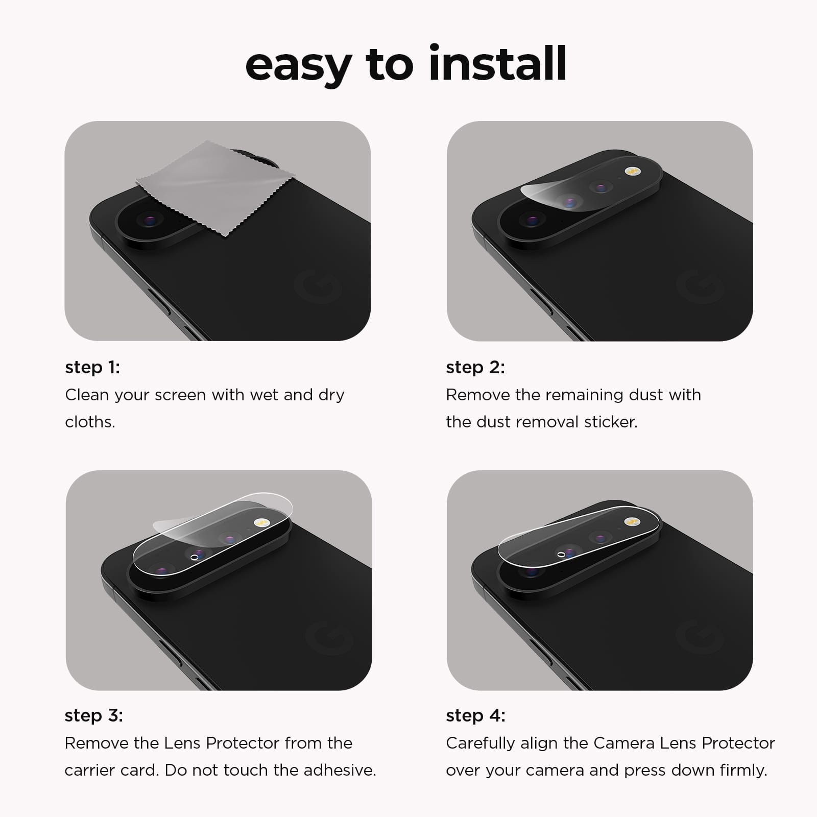 CASE-MATE Lens Protectors Glass Camera Lens Protector protection caméra Pixel 11 Pro XL transparente