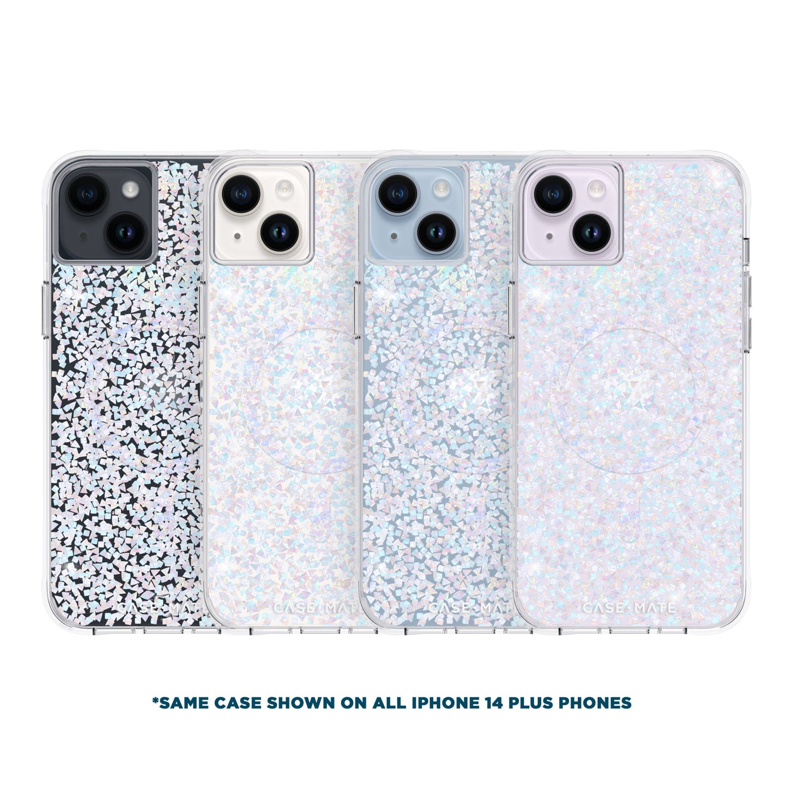 CASE-MATE Phone Cases Twinkle Diamond (MagSafe) coque iPhone 14 Plus argentée
