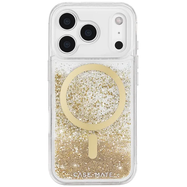 CASE-MATE Waterfall Gold MagSafe coque iPhone 17 Pro dorée