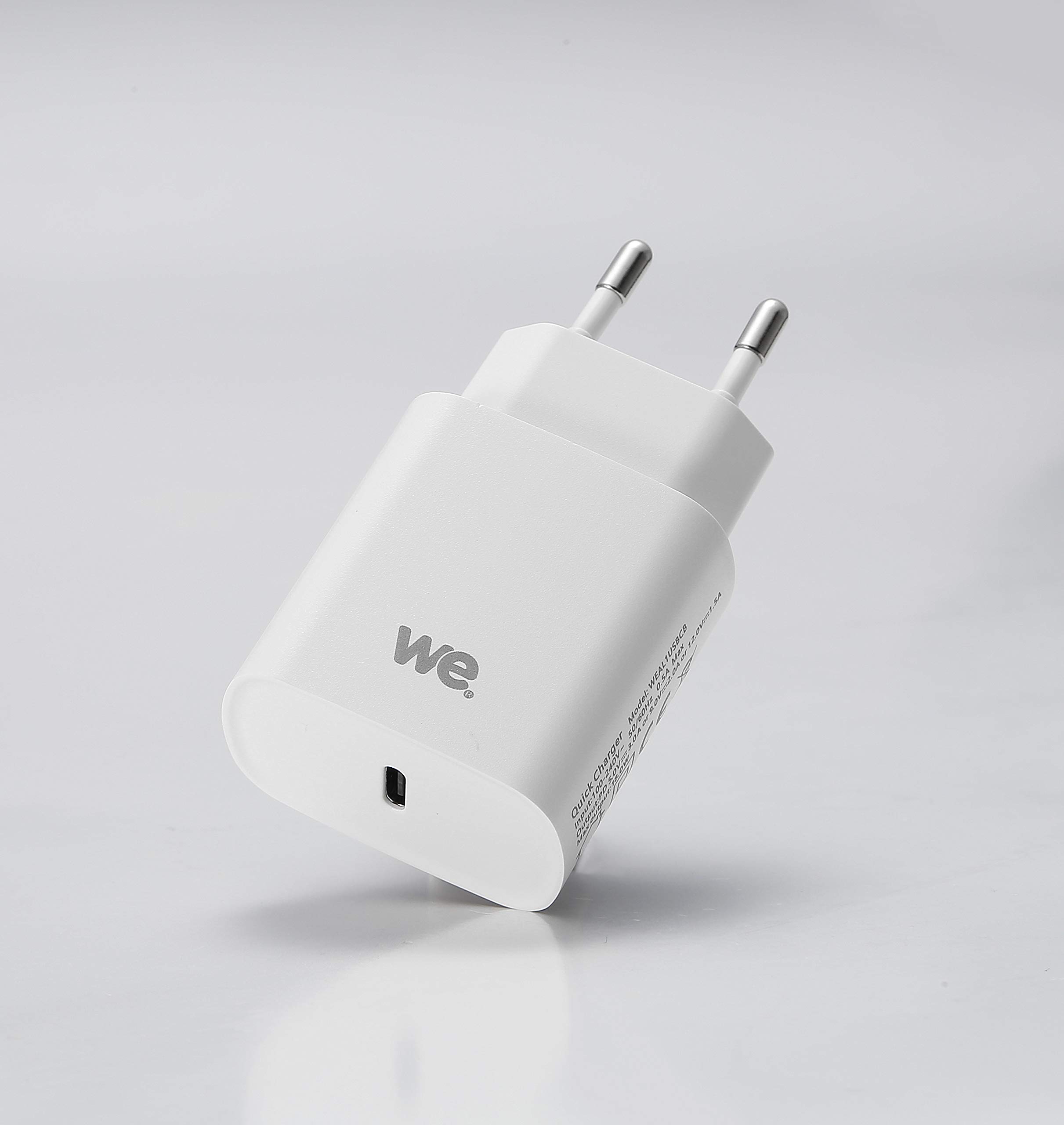 WE Chargeurs Chargeur secteur USB-C 18 W blanc Power Delivery