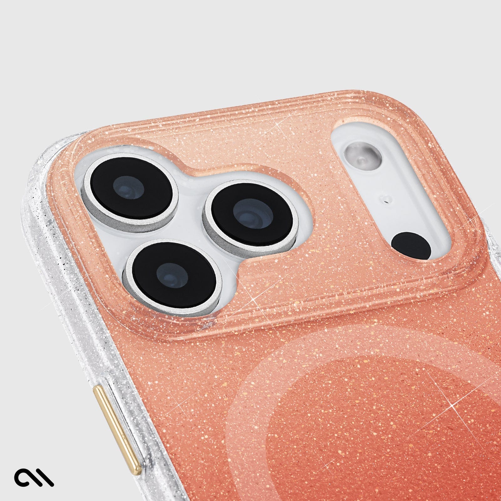 CASE-MATE coque iPhone 17 Pro Sheer Twinkle Orange Ombré MagSafe