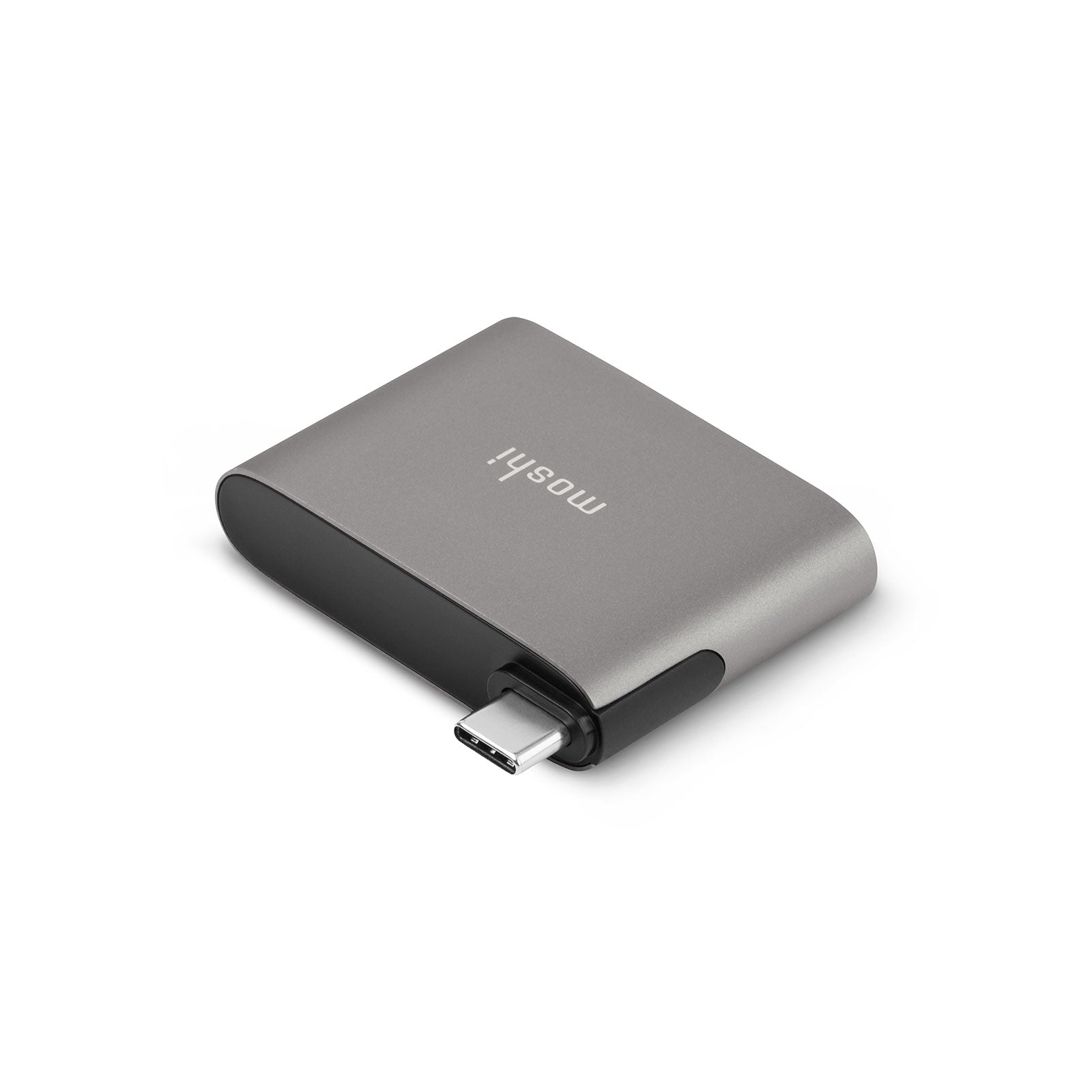MOSHI Cables and Adapters Compact USB-C to HDMI Adapter with USB PD Pass-Through Charging adaptateur HDMI gris titane 4K
