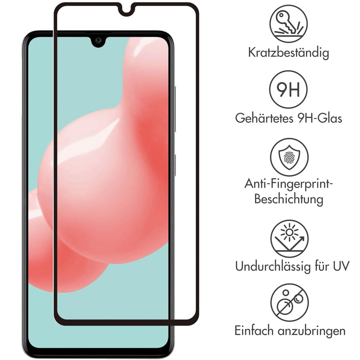 SELENCIA Protection d'écran en verre trempé Samsung Galaxy A41 – Edge to Edge