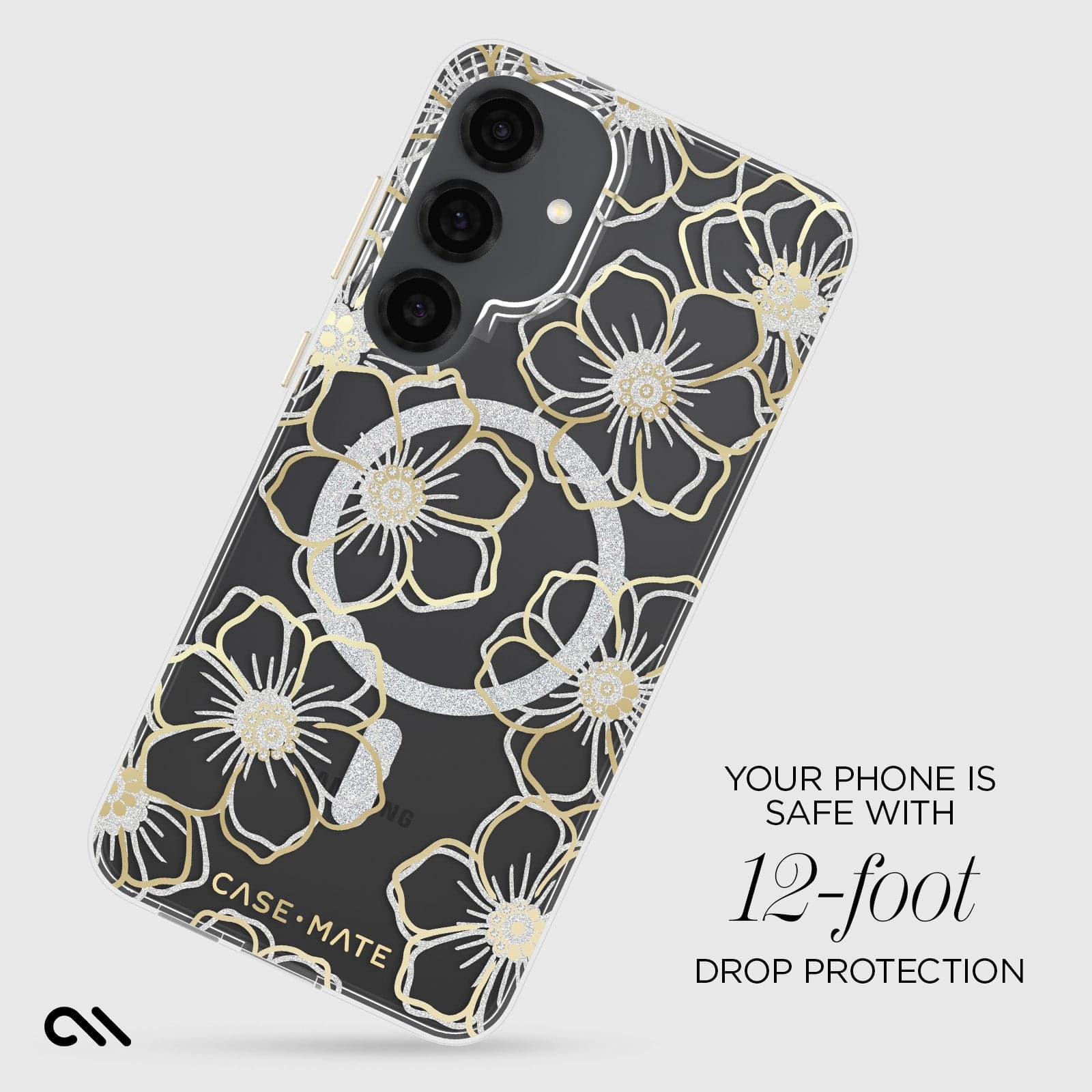 CASE-MATE Phone Cases Floral Gems with Magnet coque Galaxy S25+ motif floral