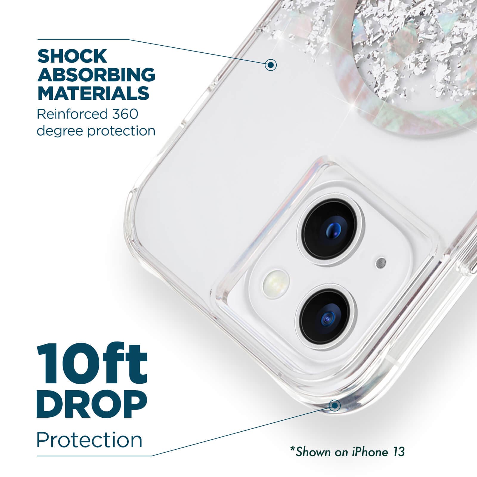 CASE-MATE Phone Cases Touch of Pearl coque iPhone 14 Plus nacre MagSafe