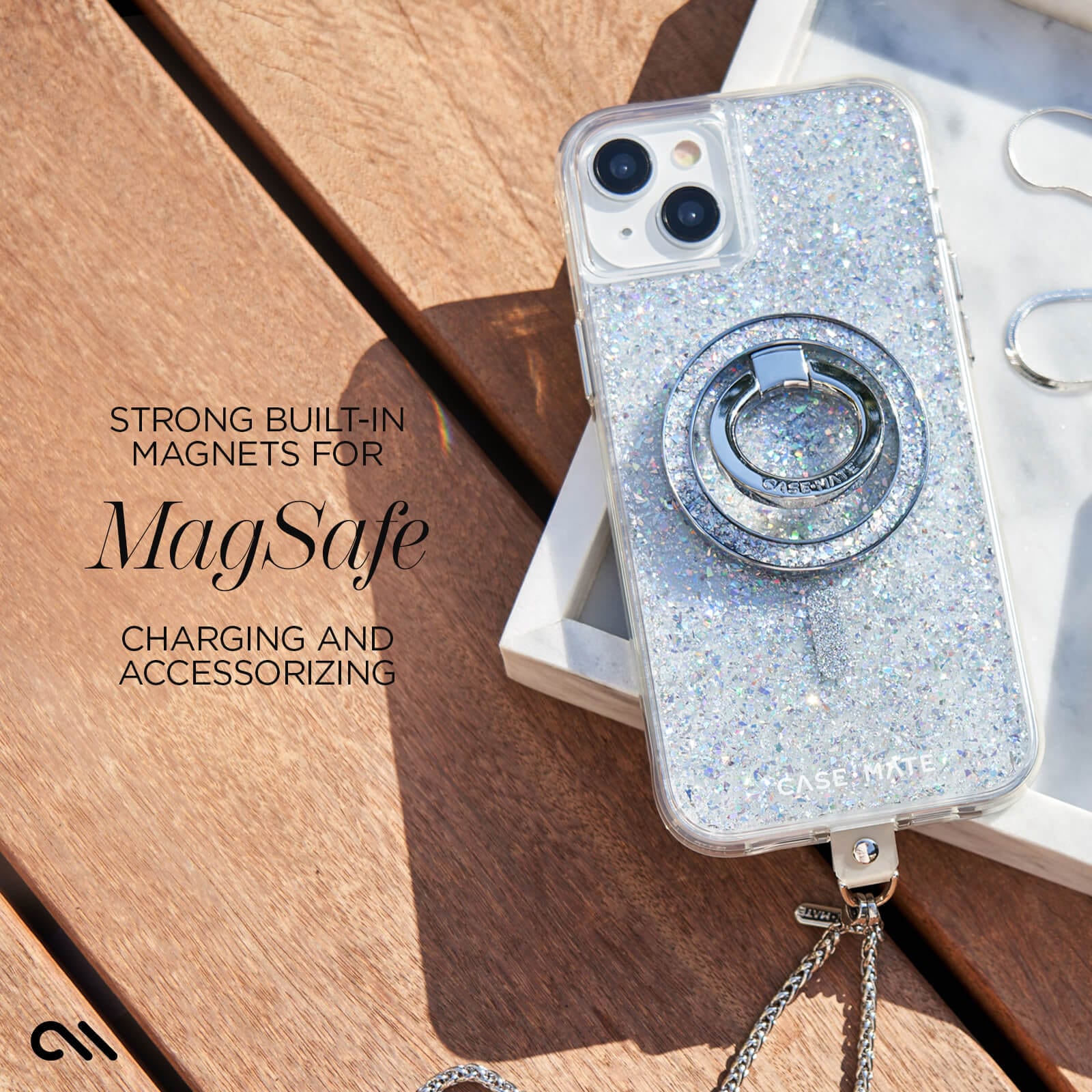 CASE-MATE Phone Cases Twinkle Disco MagSafe coque iPhone 15 Plus irisée