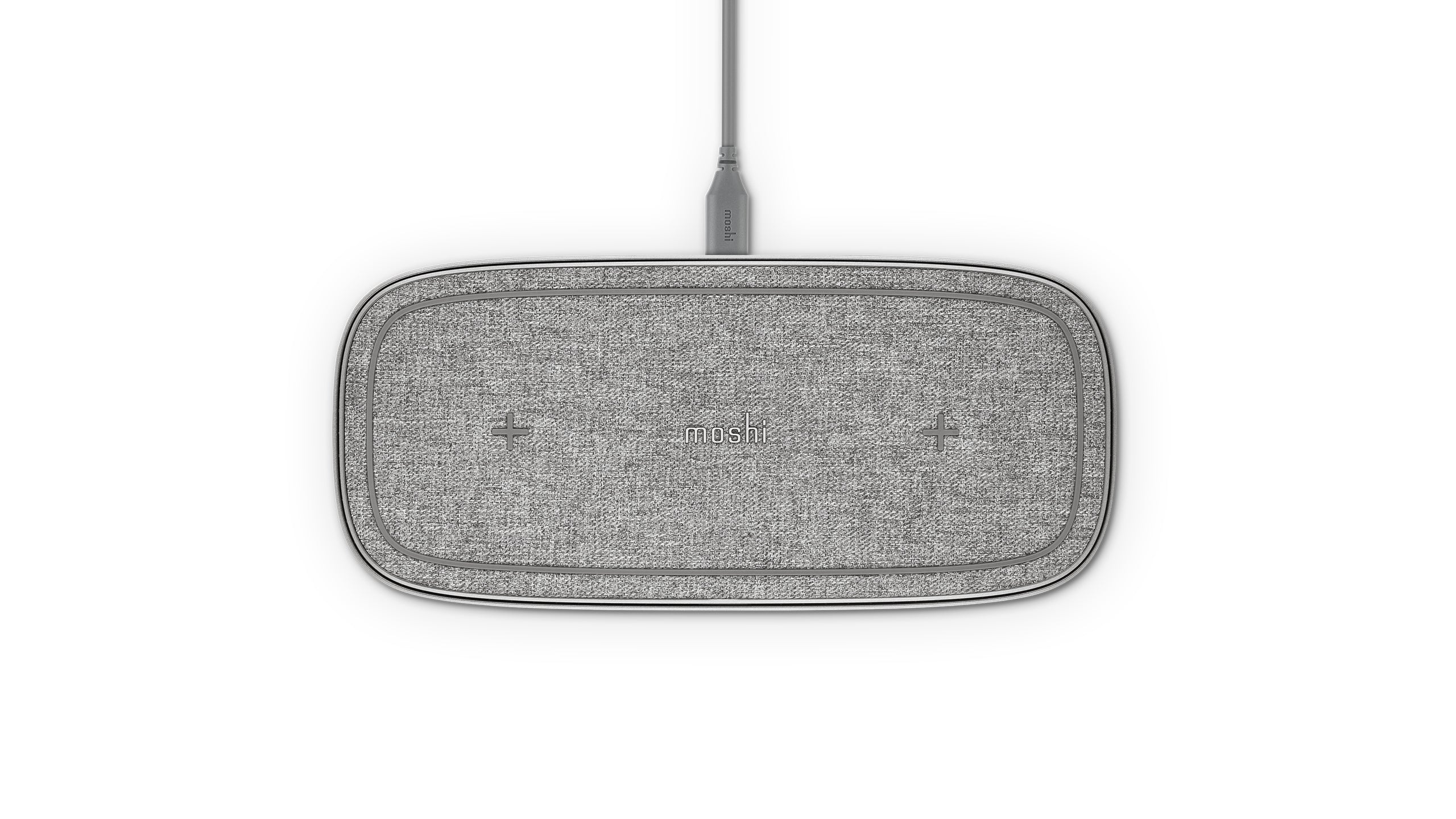 Moshi Chargers Sette Q Dual Wireless Charging Pad chargeur sans fil 15 W Nordic Gray