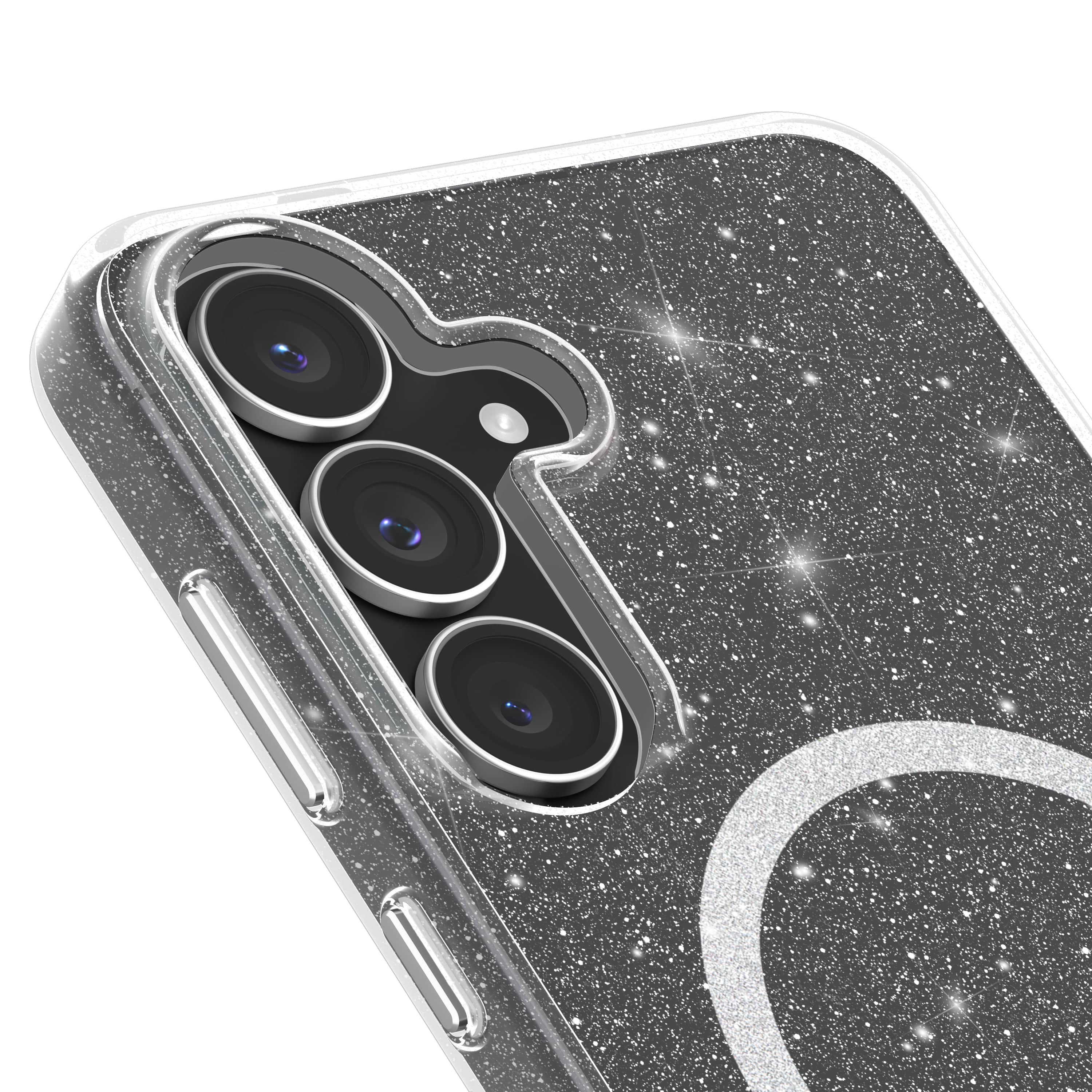 CASE-MATE Phone Cases Sheer Twinkle Silver Galaxy S25 FE coque argentée