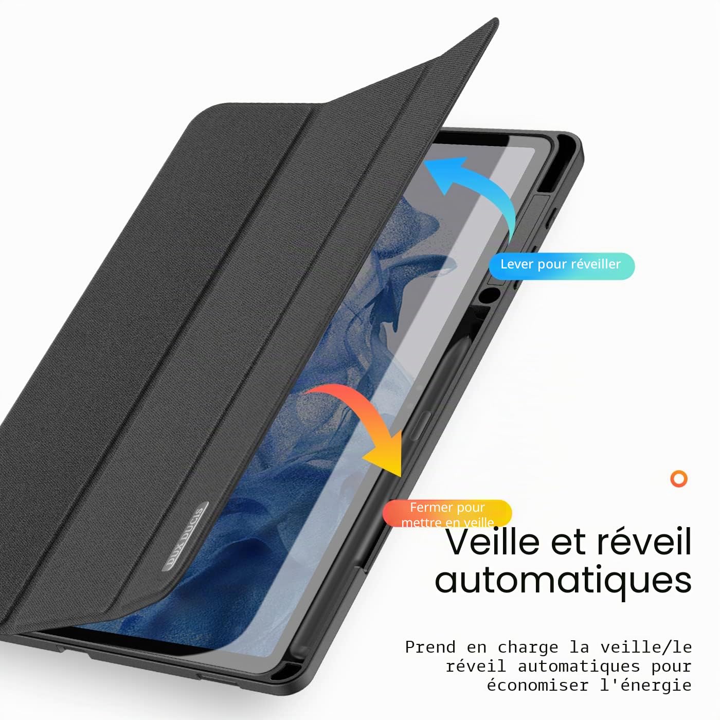 Dux Ducis Domo Series coque Galaxy Tab S8 Plus S7 FE S7 Plus 12,4 pouces noire