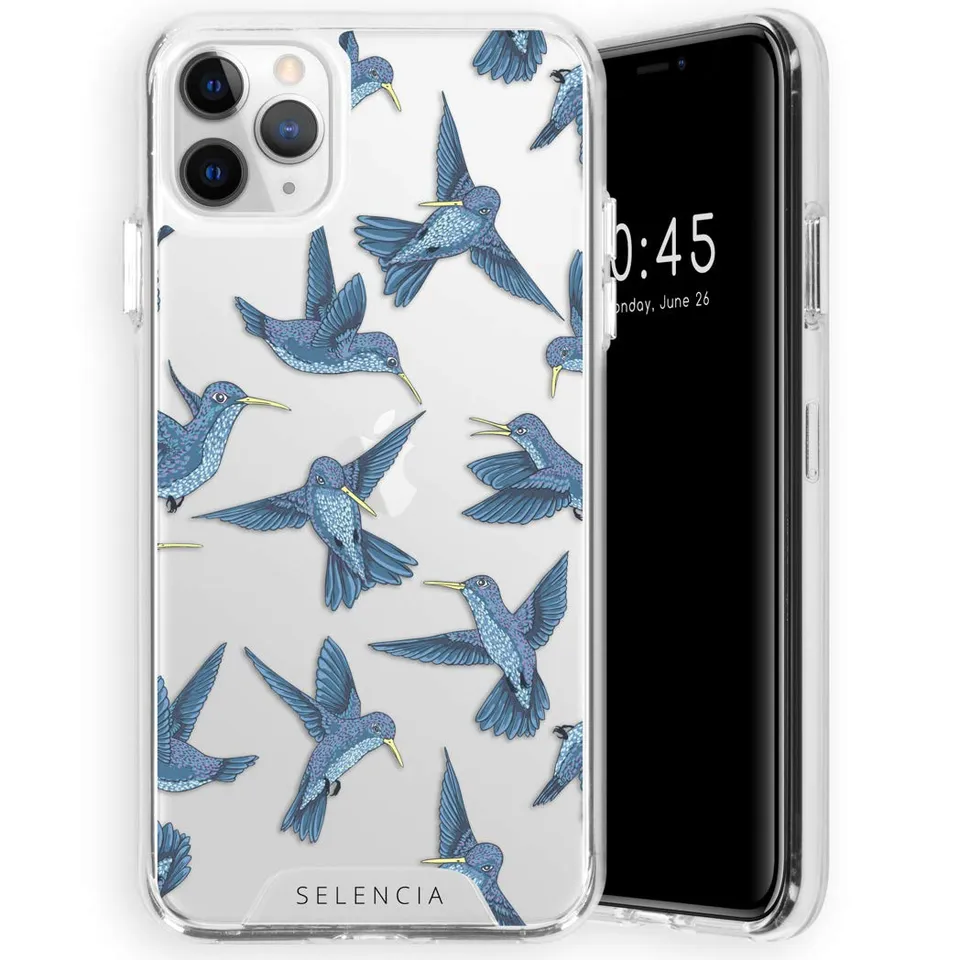 SELENCIA Zarya coque iPhone 11 Pro Max motif oiseaux Qi antichoc