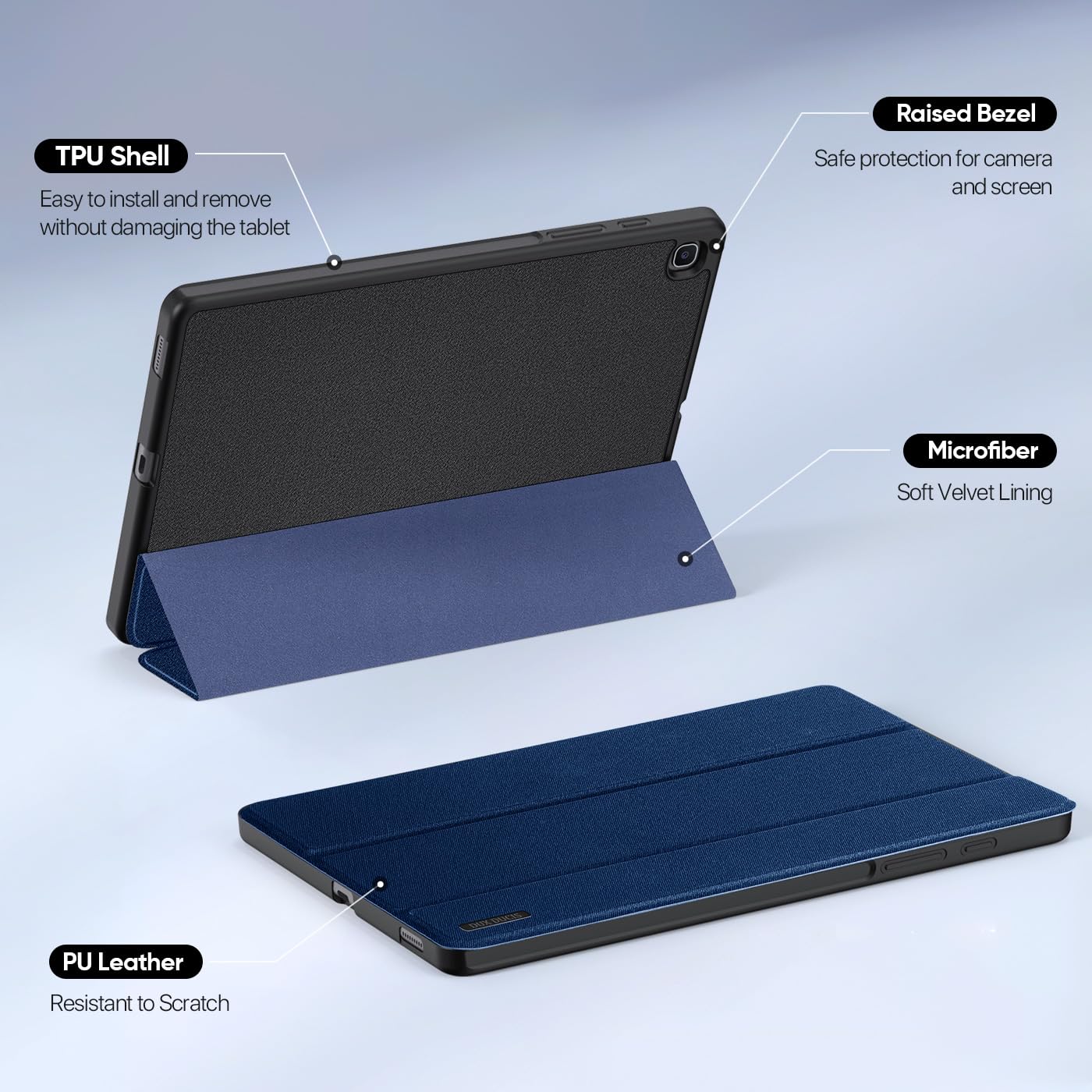 Dux Ducis Domo Series coque Samsung Galaxy Tab S6 Lite 10,4 pouces bleu