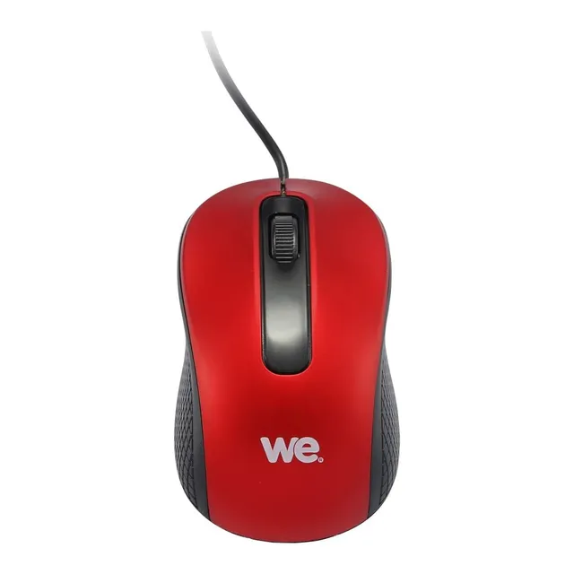 WE Informatique souris filaire USB 1200 DPI rouge ambidextre