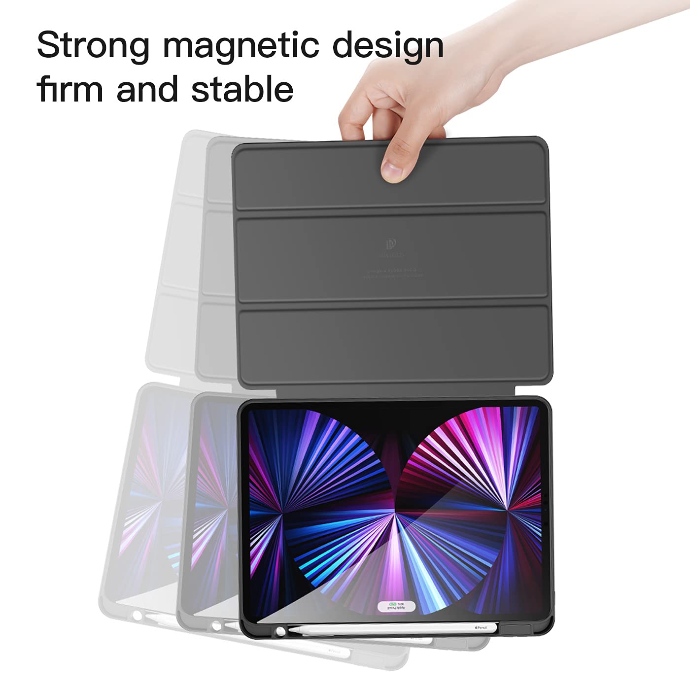 Dux Ducis Magi Series coque iPad Pro 12,9 pouces noire détachable