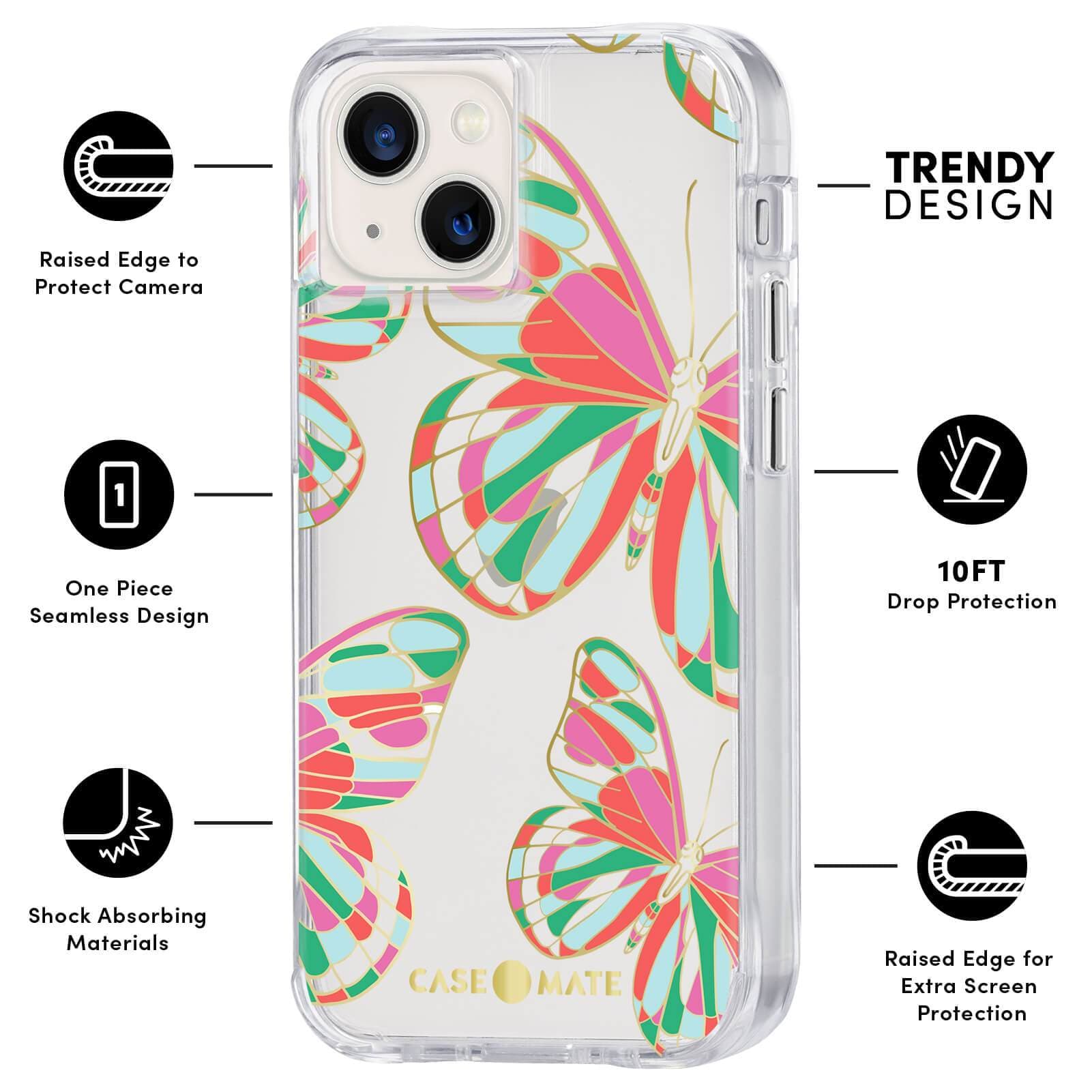 CASE-MATE Phone Cases Butterflies coque iPhone 13 papillons