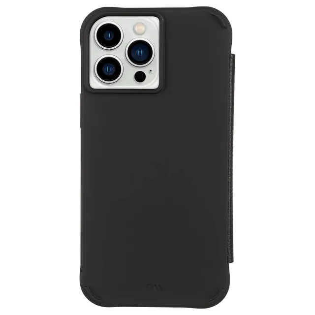 CASE-MATE Phone Cases Wallet Folio (MagSafe) coque iPhone 14 Pro noire cuir