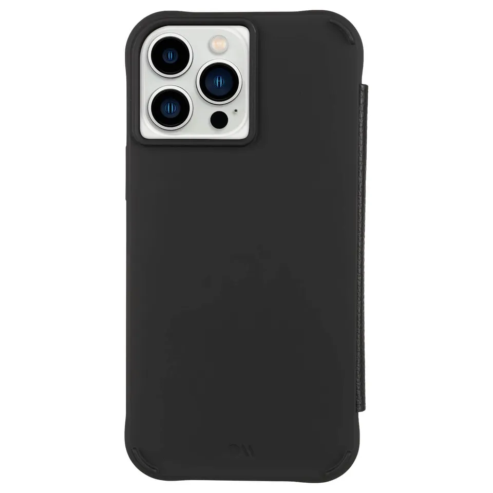 CASE-MATE Phone Cases Wallet Folio (MagSafe) coque iPhone 14 Pro noire cuir