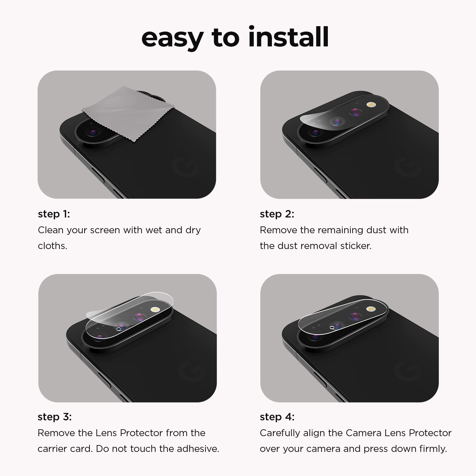 CASE-MATE Lens Protectors Glass Camera Lens Protector protection caméra Pixel 11 Pro