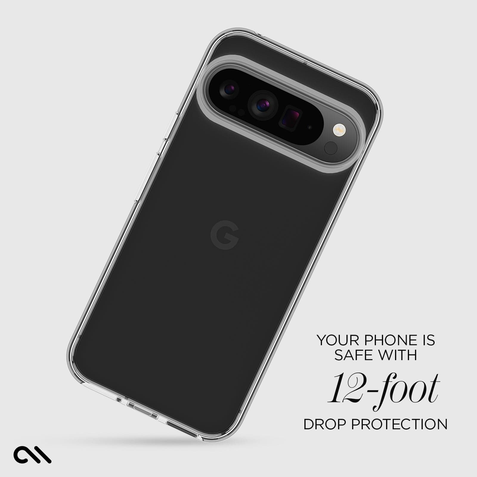 CASE-MATE Phone Cases Signature Clear coque Pixel 9 Pro XL Clear, antichute 3,6 m